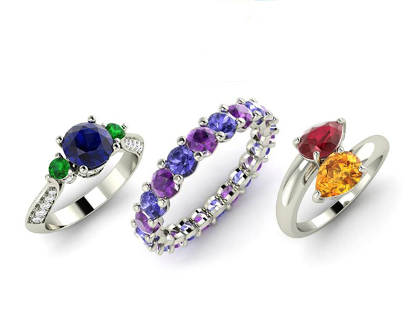 colored gemstone rings